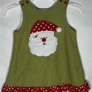 Green‎ and Red Santa Kids Casual Dress